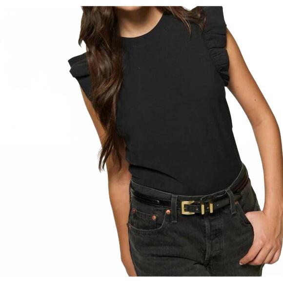 NATION LTD Tops - NEW NATION LTD paulette ruffle tank top in jet black